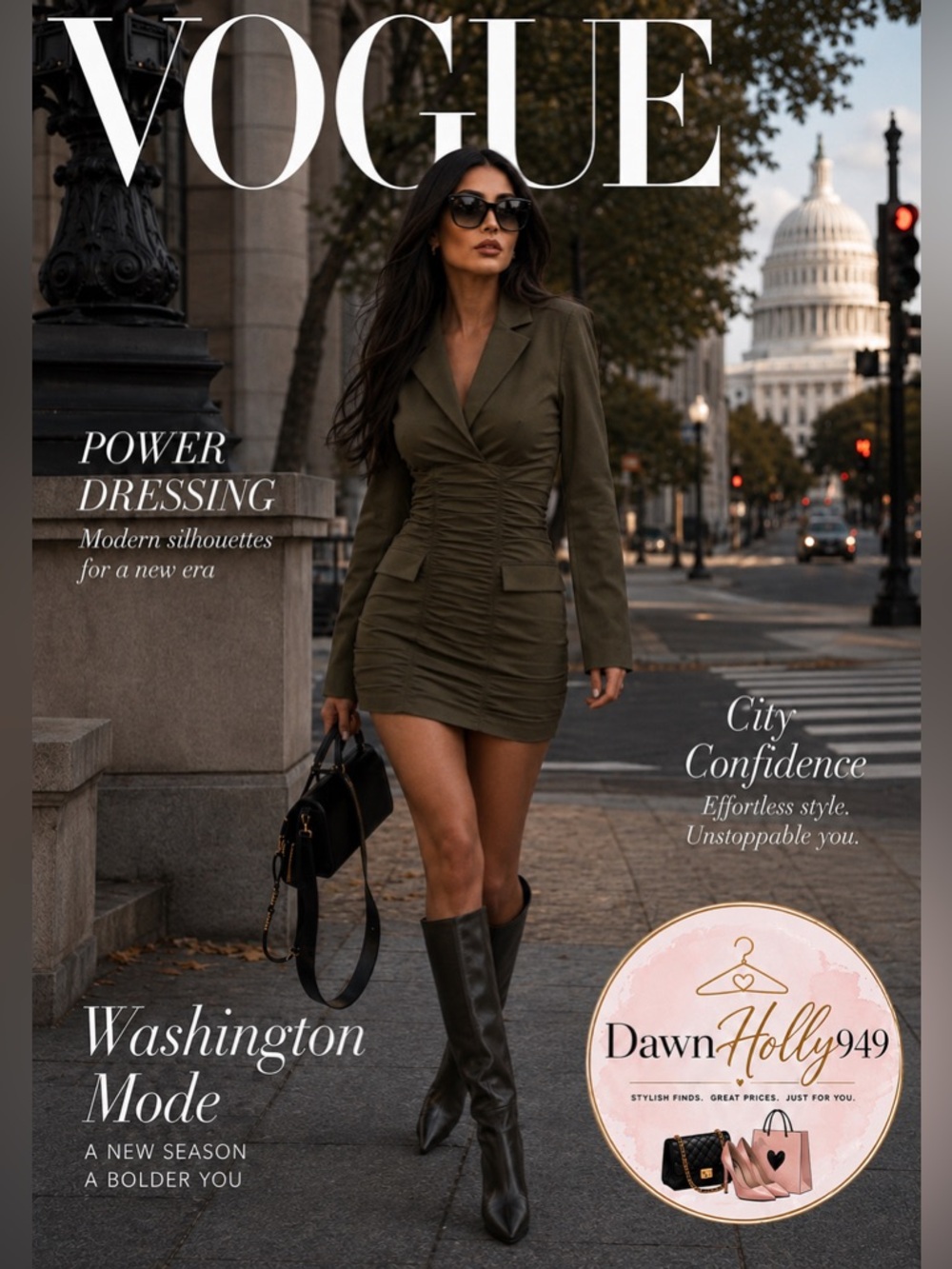 Zara Olive Ruched Blazer Dress - Dark Olive Green